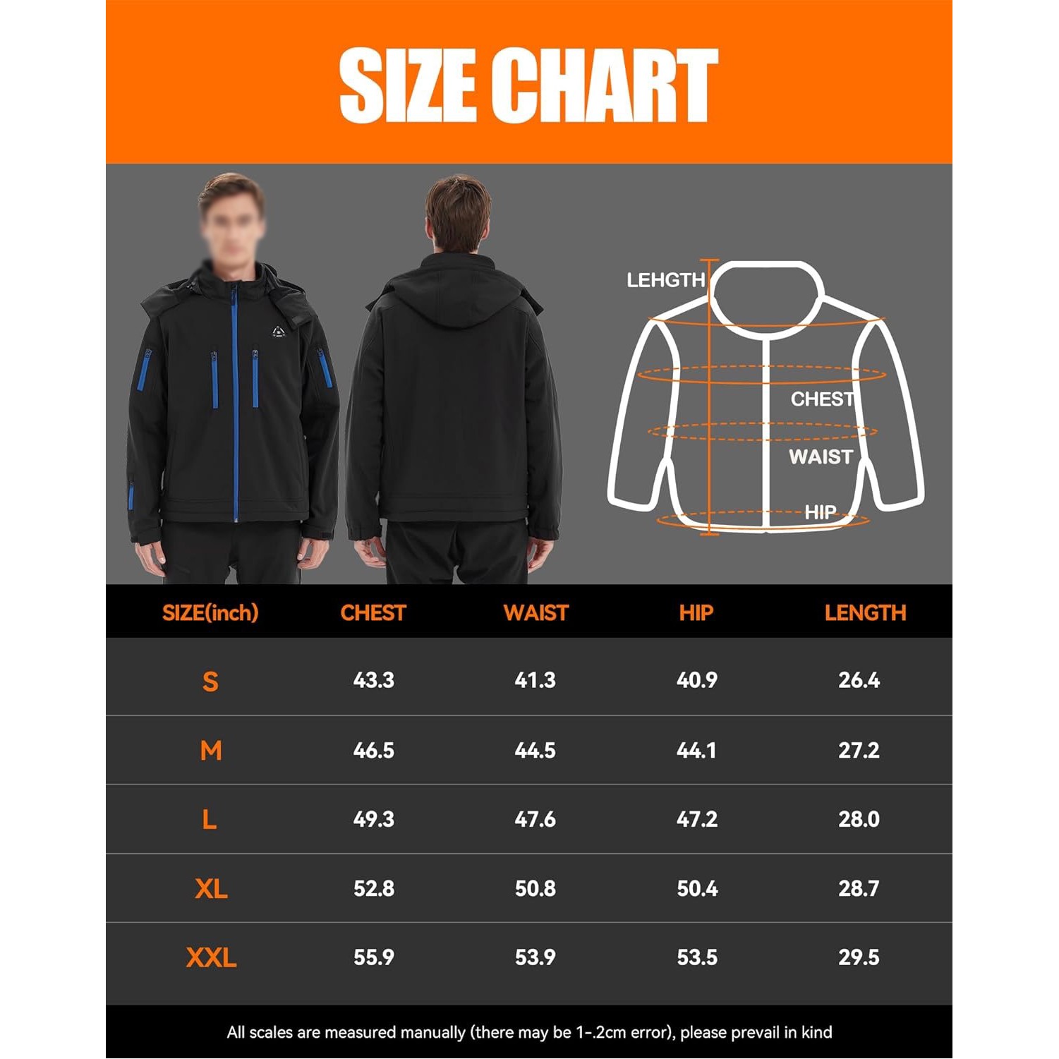 6 Area Heating Men Jacket Winter Warm Jacket 2
