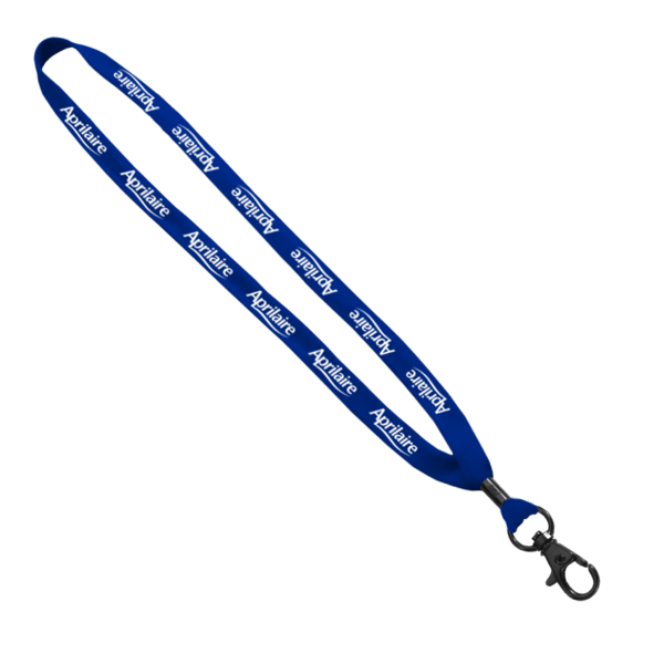 5/8" Polyester Shoelace Lanyard with Metal Crimp & Split-Ring 84