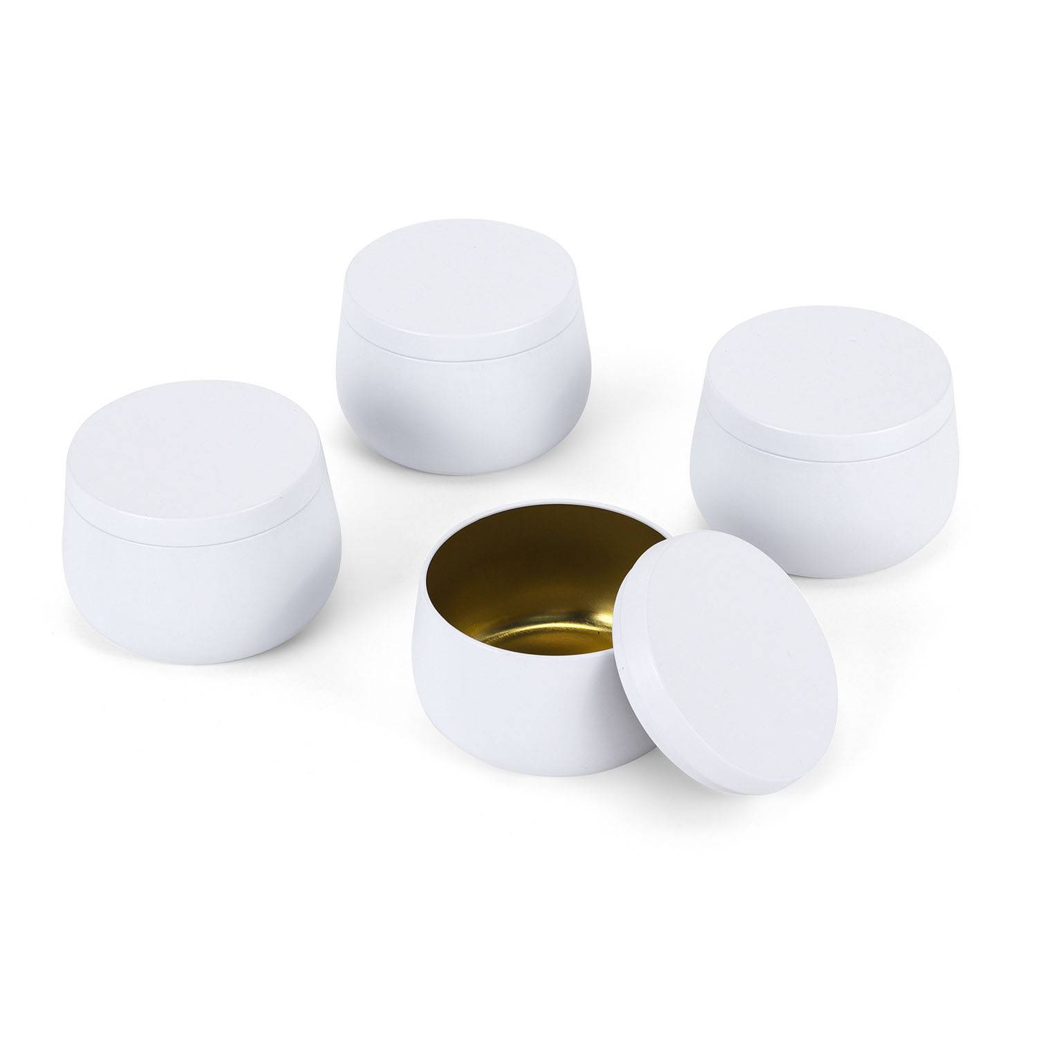 4oz Metal Candle Tins w/ Lids 6