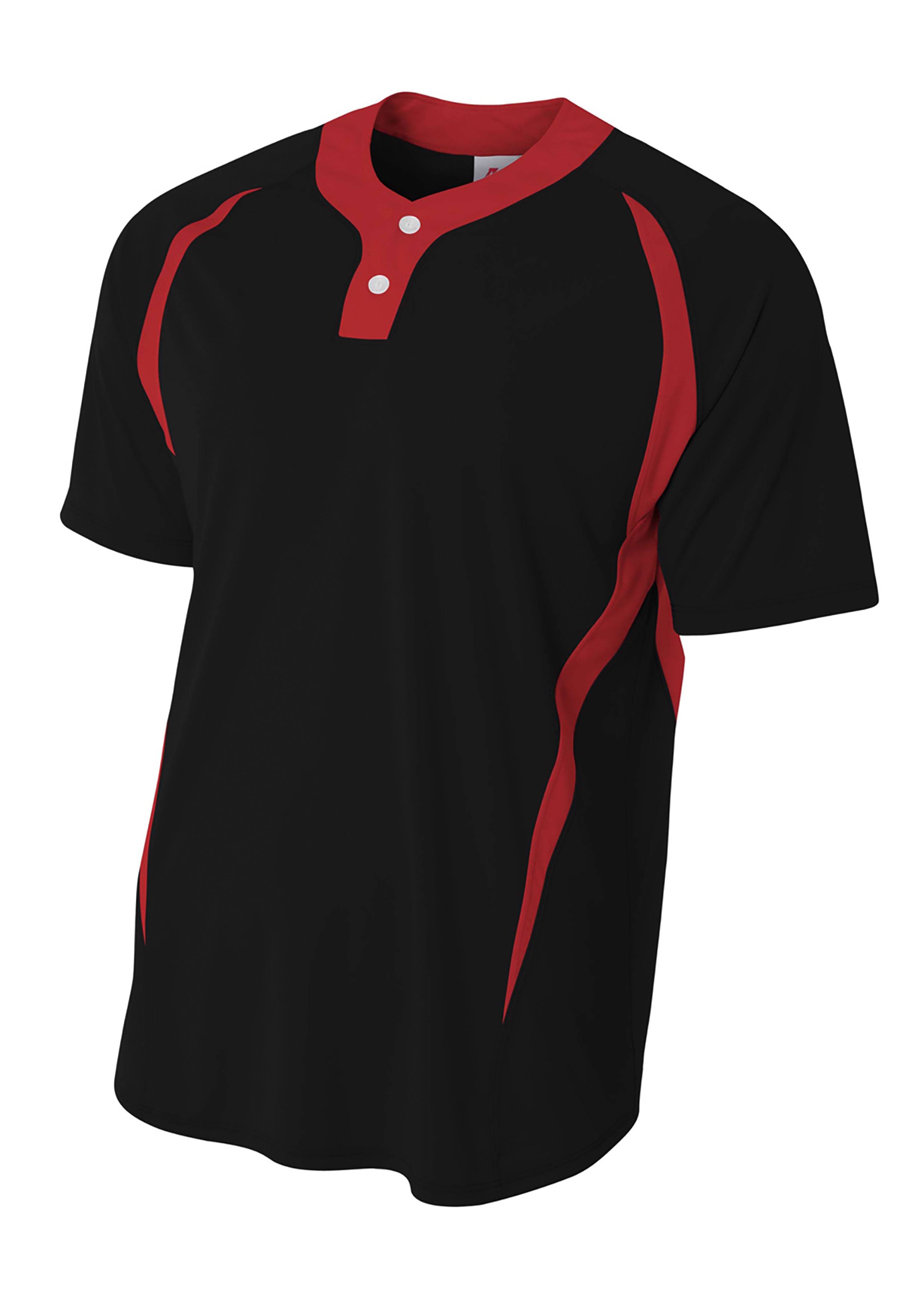 A4 2-Button Color Block Henley 7
