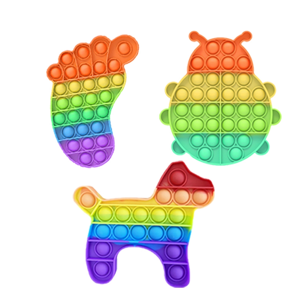 Rainbow Fidget Toys Push Bubble 2
