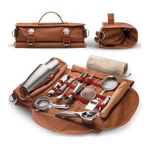 Portable Bartender Cocktail Canvas Storage Travel Bag 1