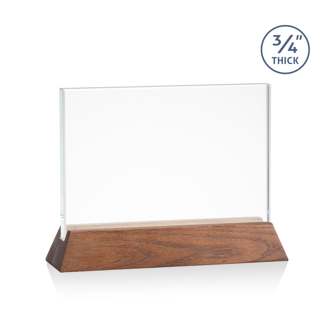 Walkerton VividPrint™ Award - Starfire/Walnut (Horiz) 2