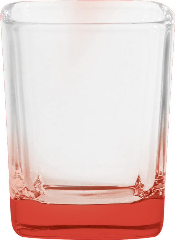 2.25 oz. Square Shot Glass - Deep Etched 3