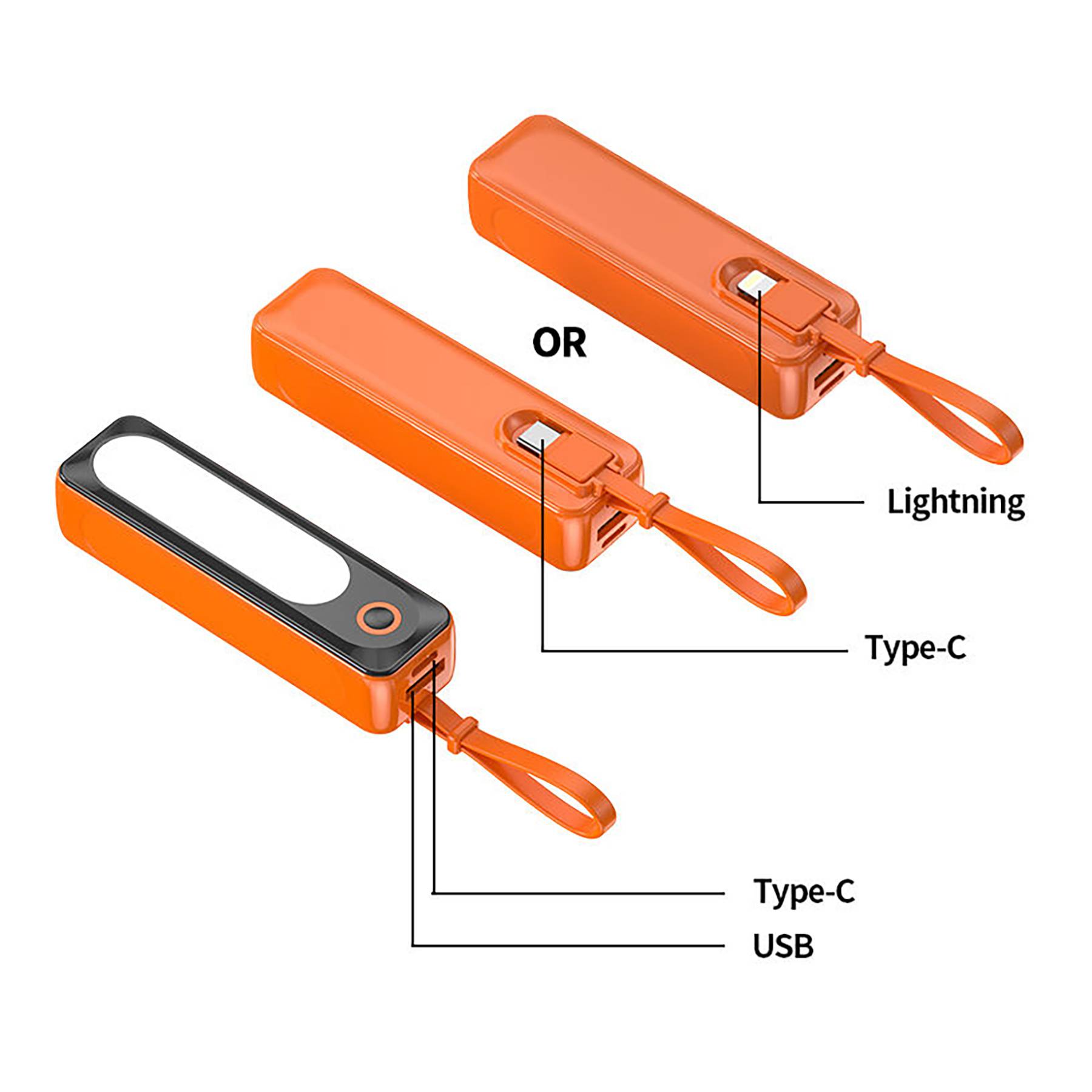 Mini Portable 5000mAh Pocket Power Bank With Led Lighting 3