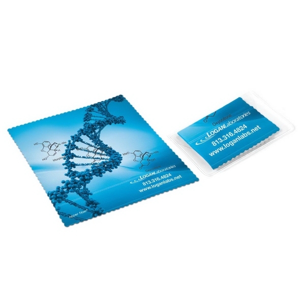 Ultra Plus Opper Fiber® Microfiber Cleaning Cloth in Vinyl Pouch (Full-Color) (6"x6")