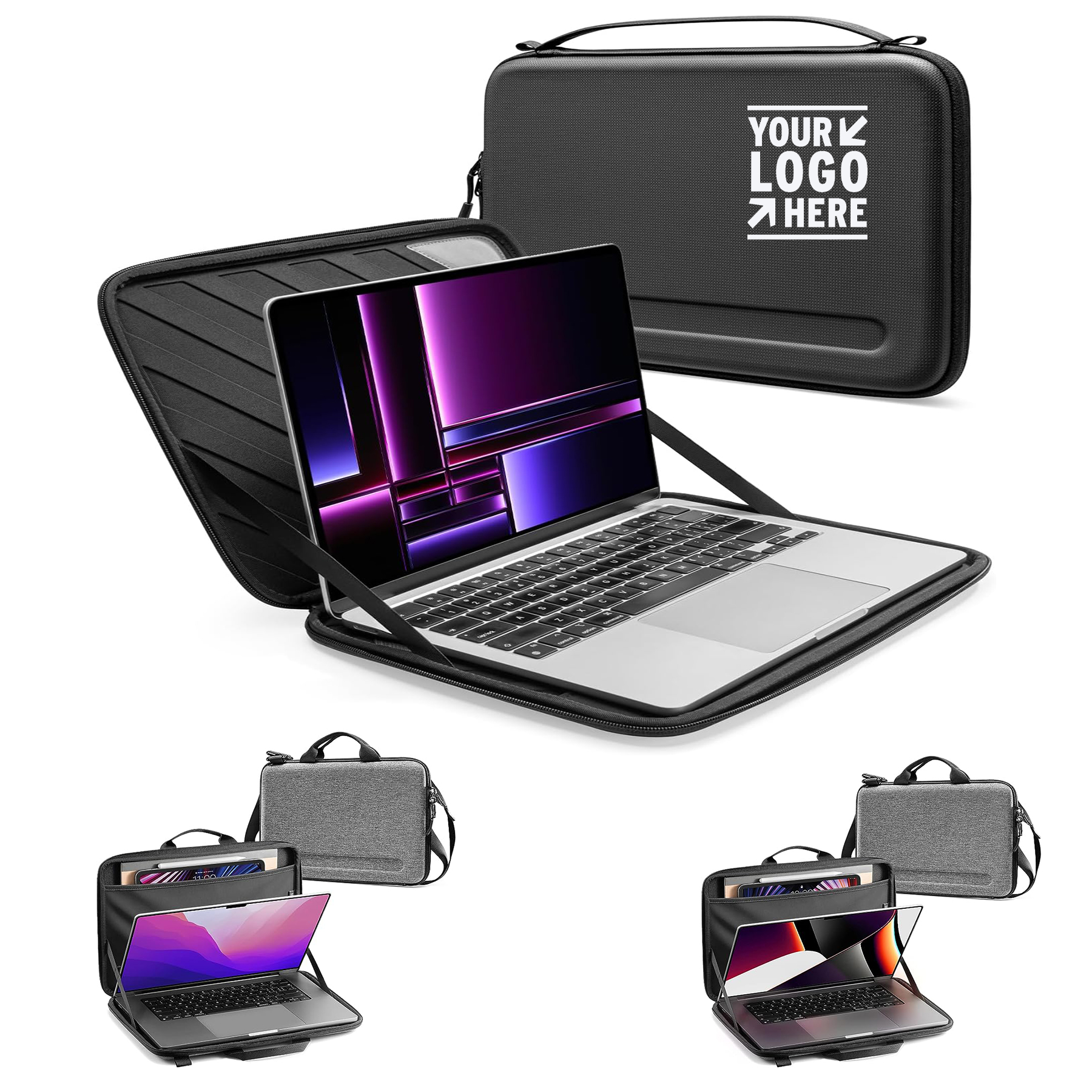 13-14 inch MacBook Pro Slim Hard Shell Laptop Carrying Case Water Resistant Laptop Hand Bag 