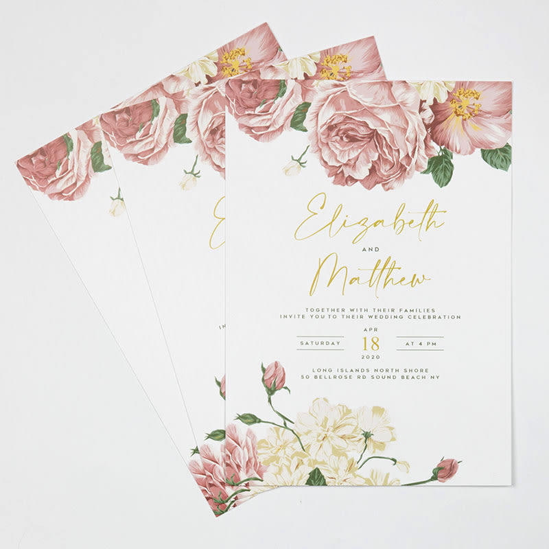 Custom Full Color 5 X 7 Inch Invitation Cards 150