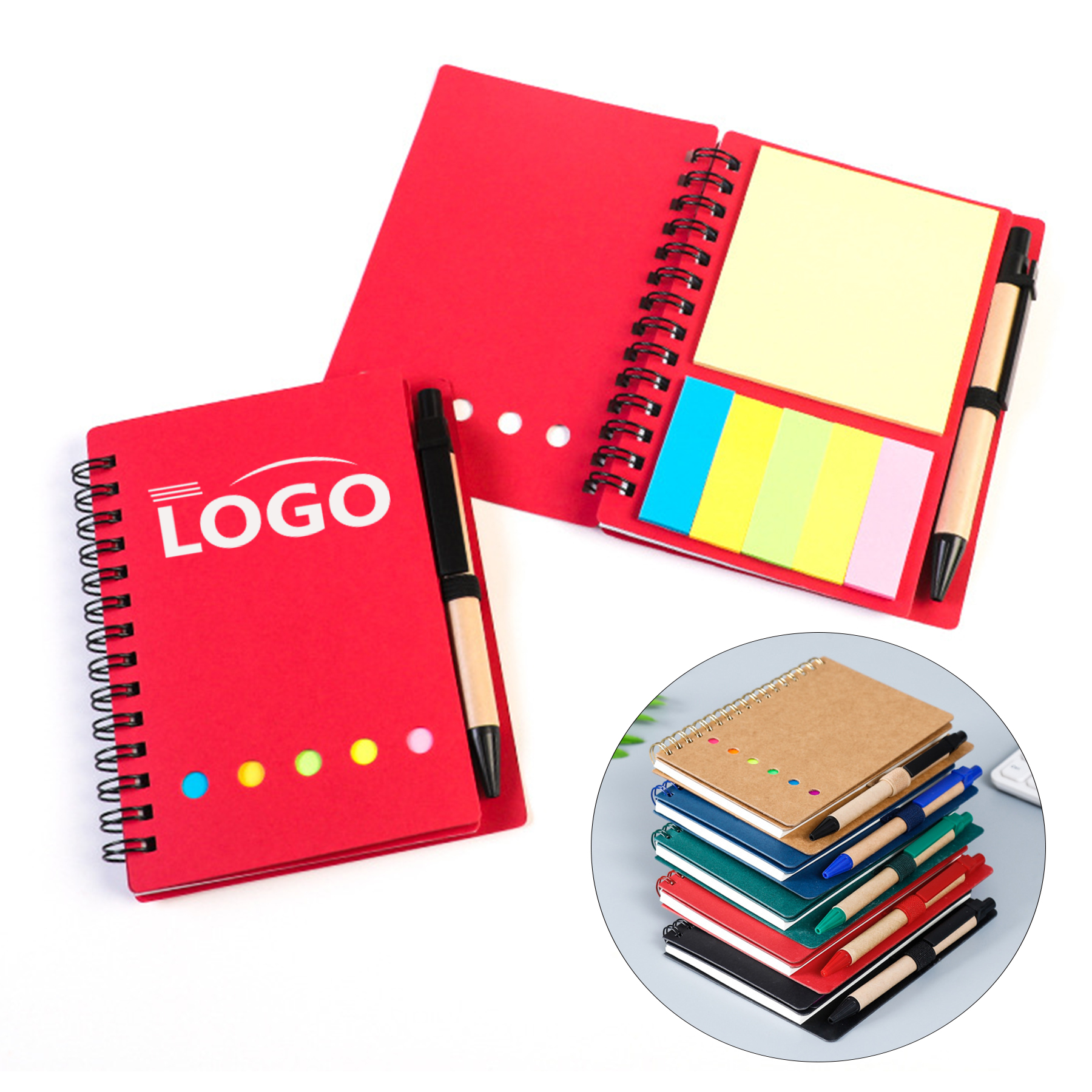 Notebook Steno Pads Lined Notepad with Pen 2