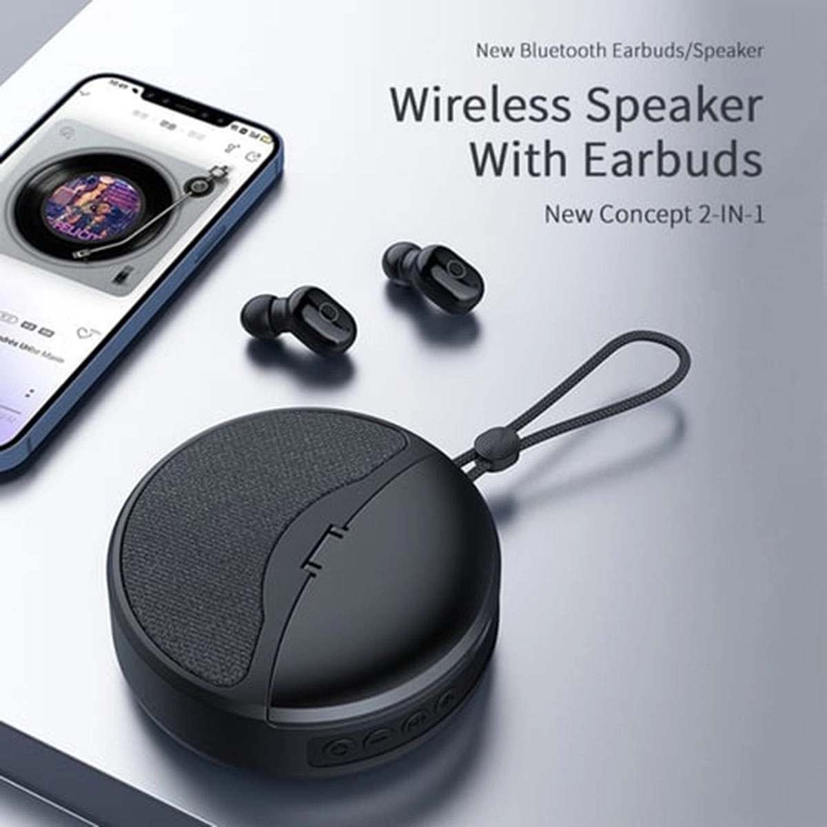 Wireless Bluetooth Speaker with Earbuds 2 In 1 10