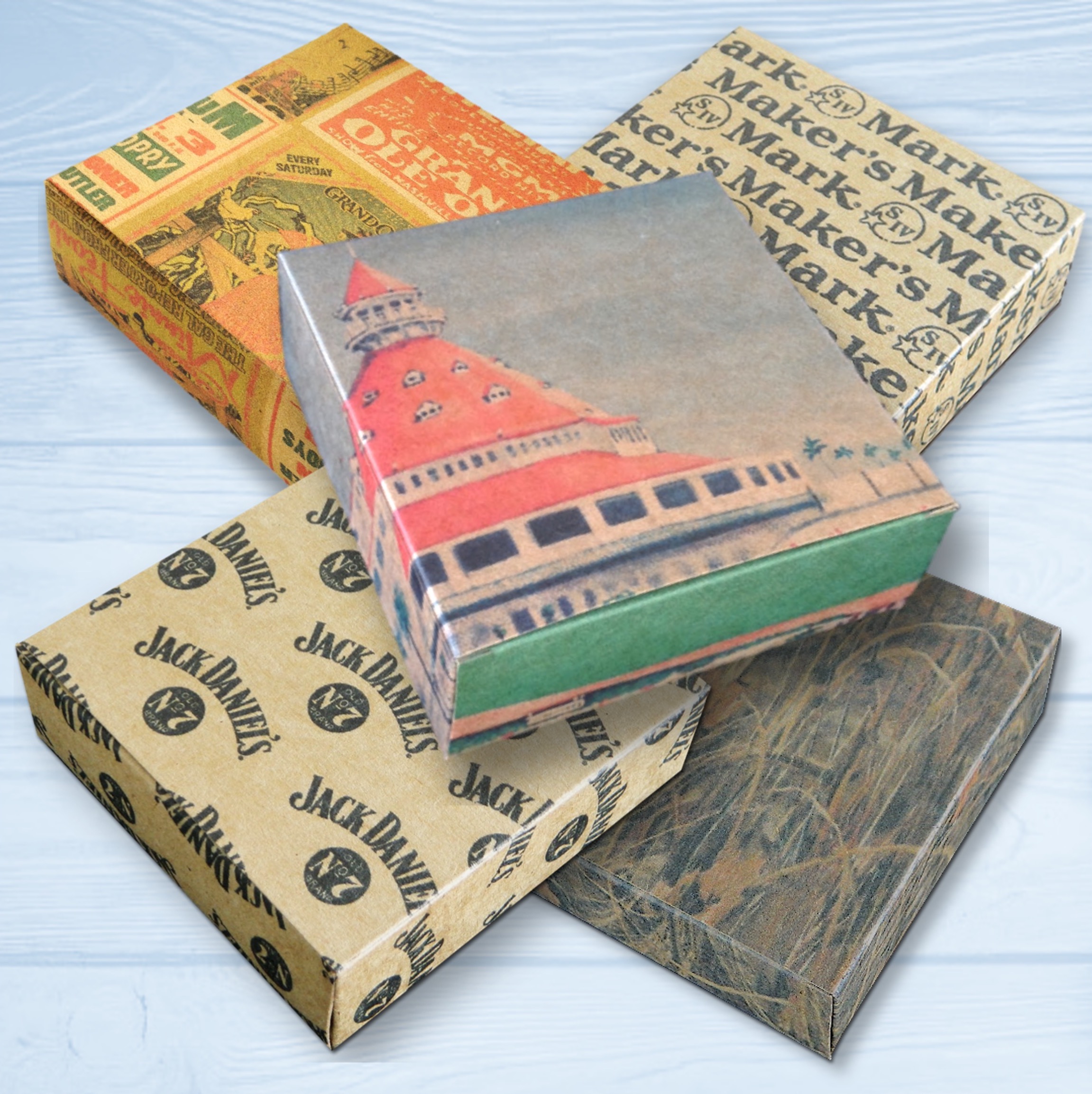 4 Round Absorbent Stone Coasters in a Fully Custom Printed Coaster Box - Basic Print 8