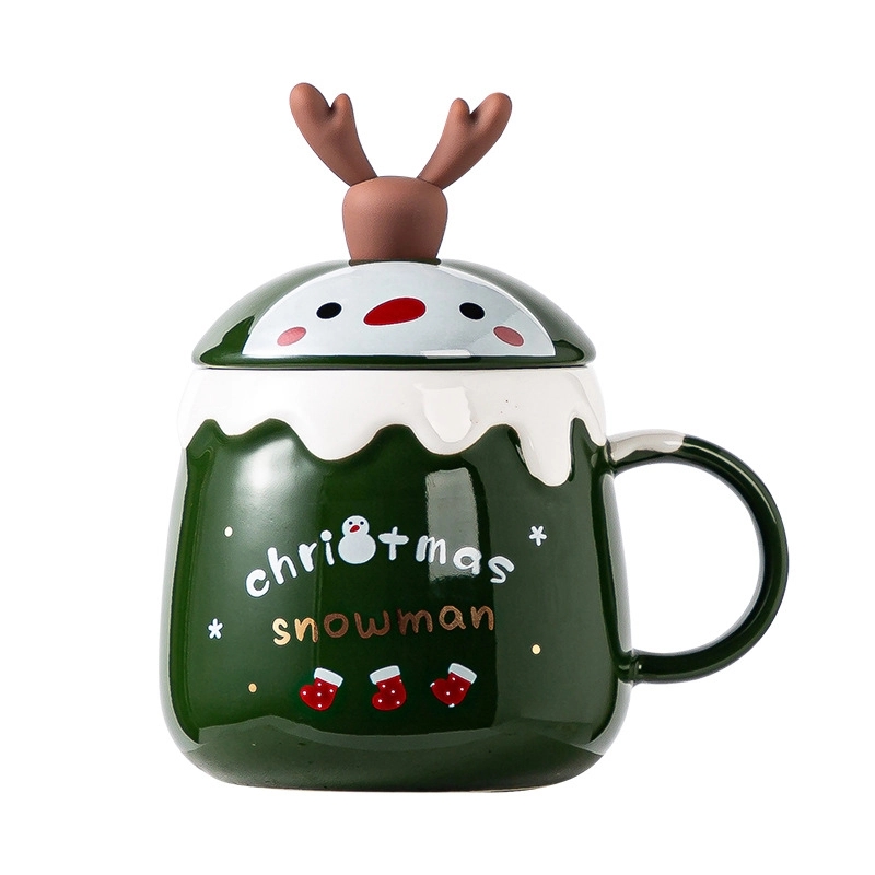 Christmas Antlers Shaped Coffee Ceramic Mug 3