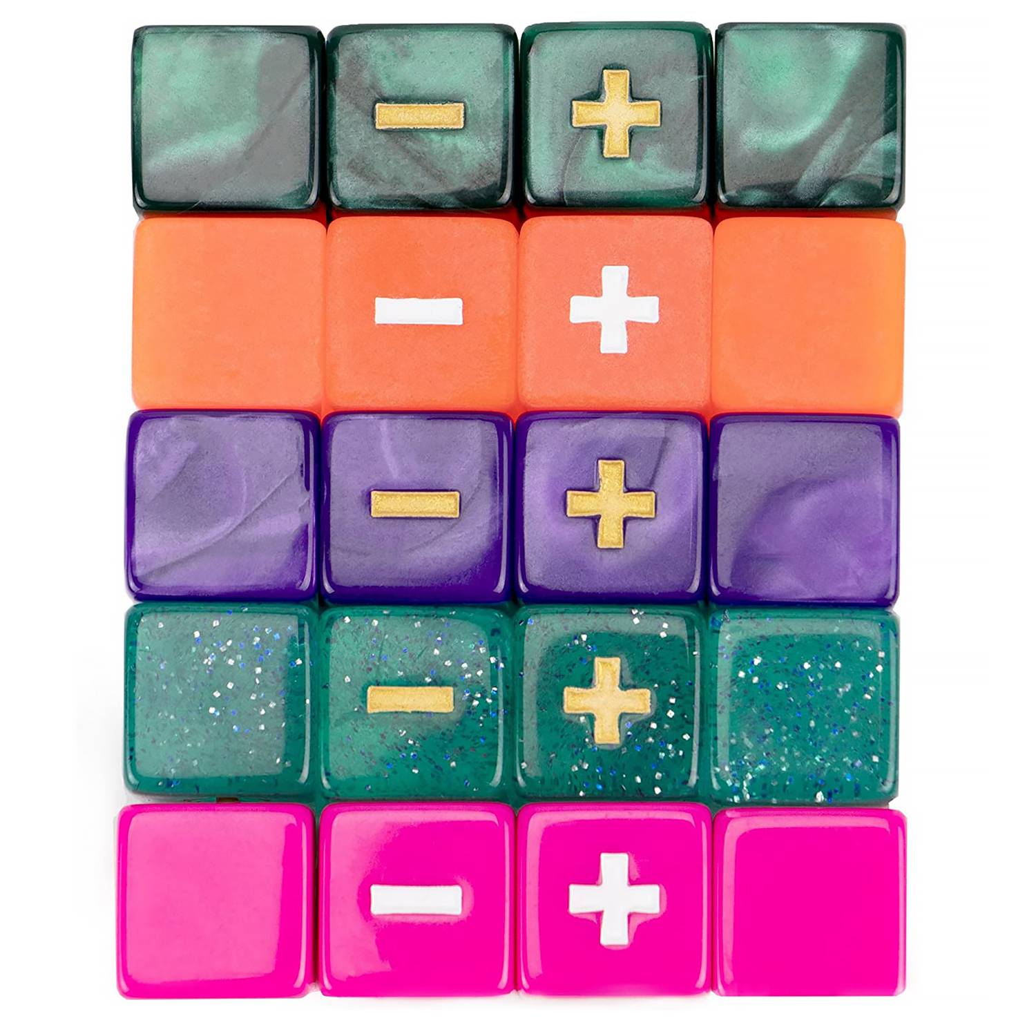 Kids Acrylic Educational Plus Minus Dice Toy 7