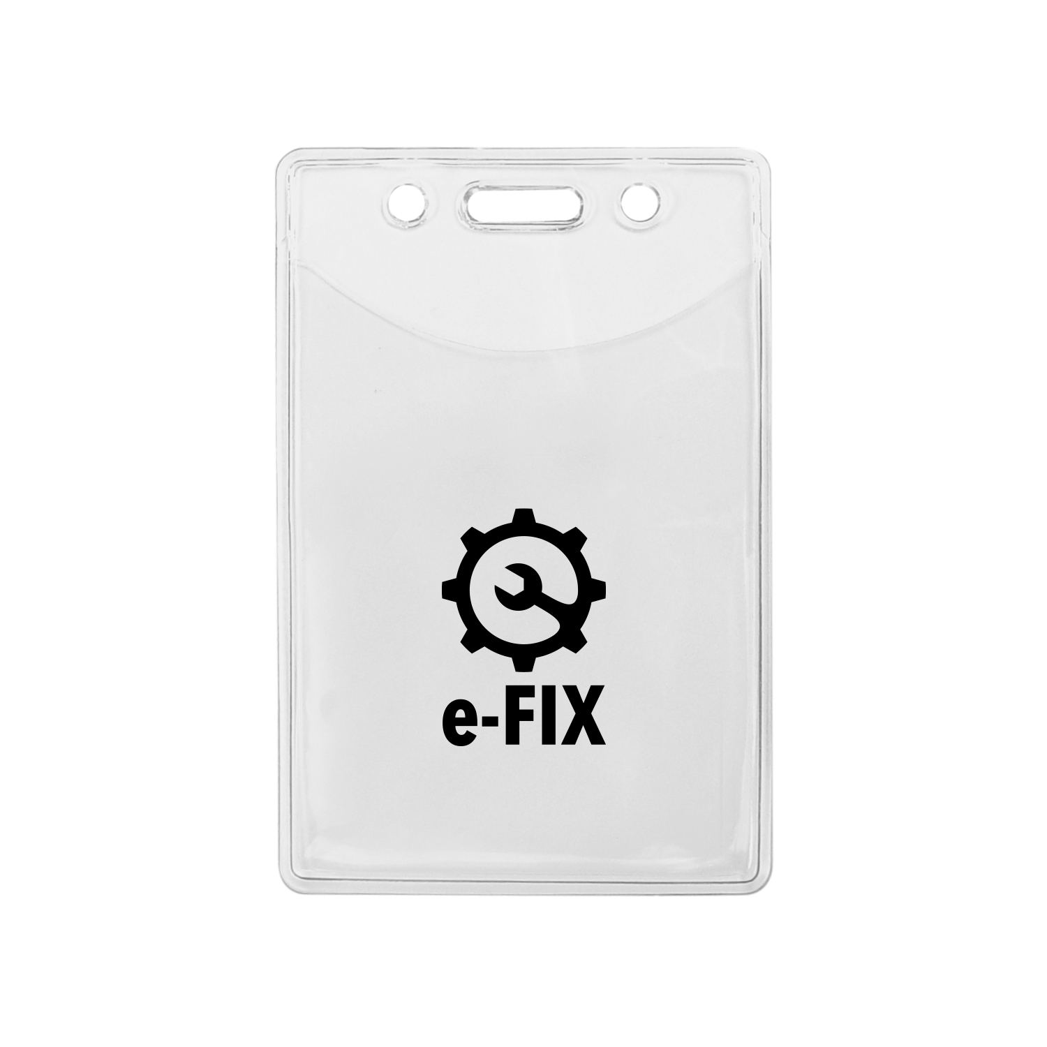 2.67" W x 4.04" H - Vertical Clear Vinyl Badge Holder (1 Color Imprint) 1