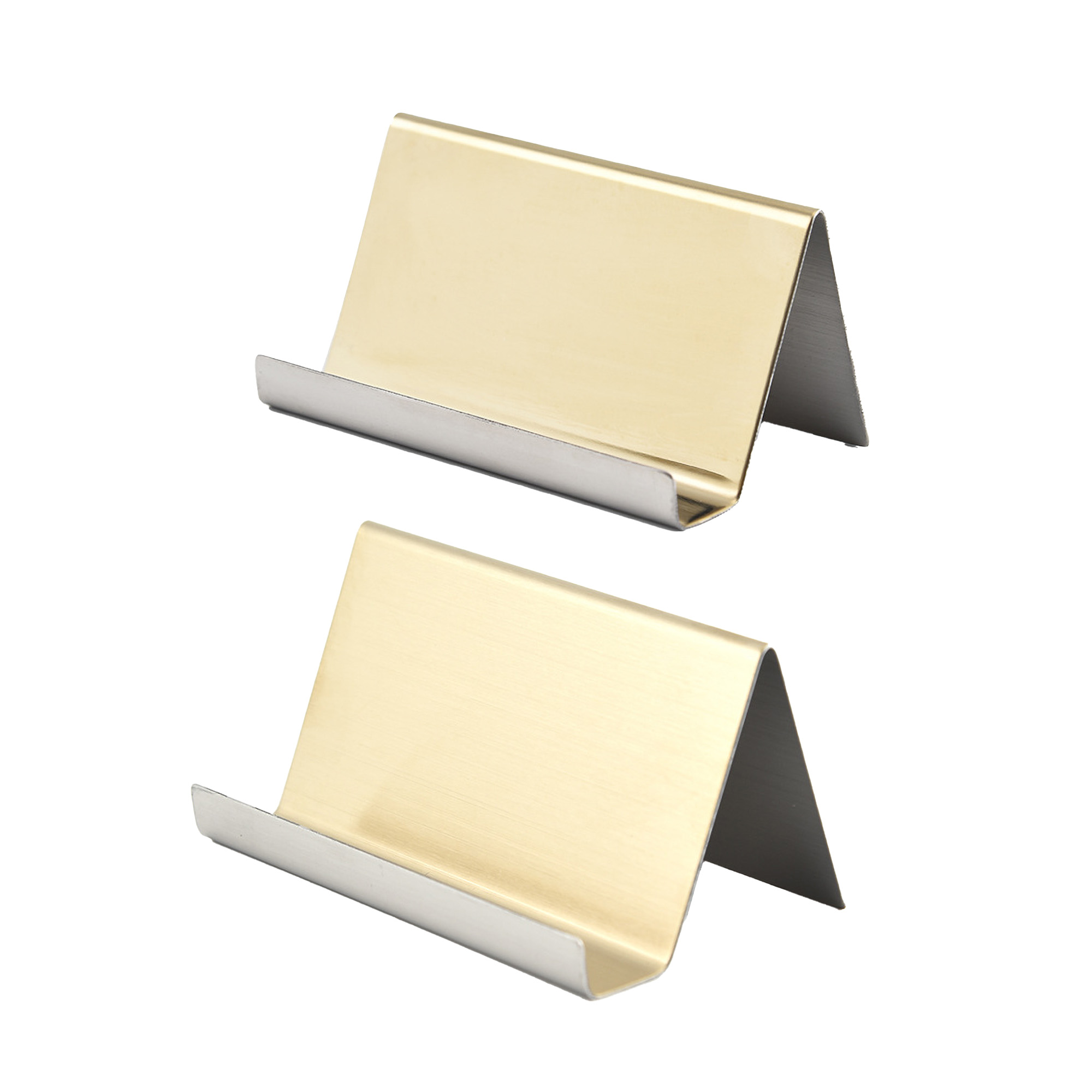 Metal Desktop Card Holder Desk Office Stainless Business 6