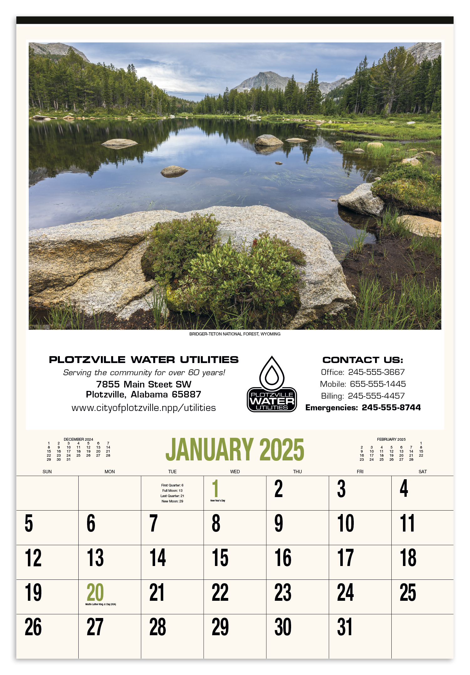 HotLine® Products Scenic America® Executive-White Ad Calendar 2