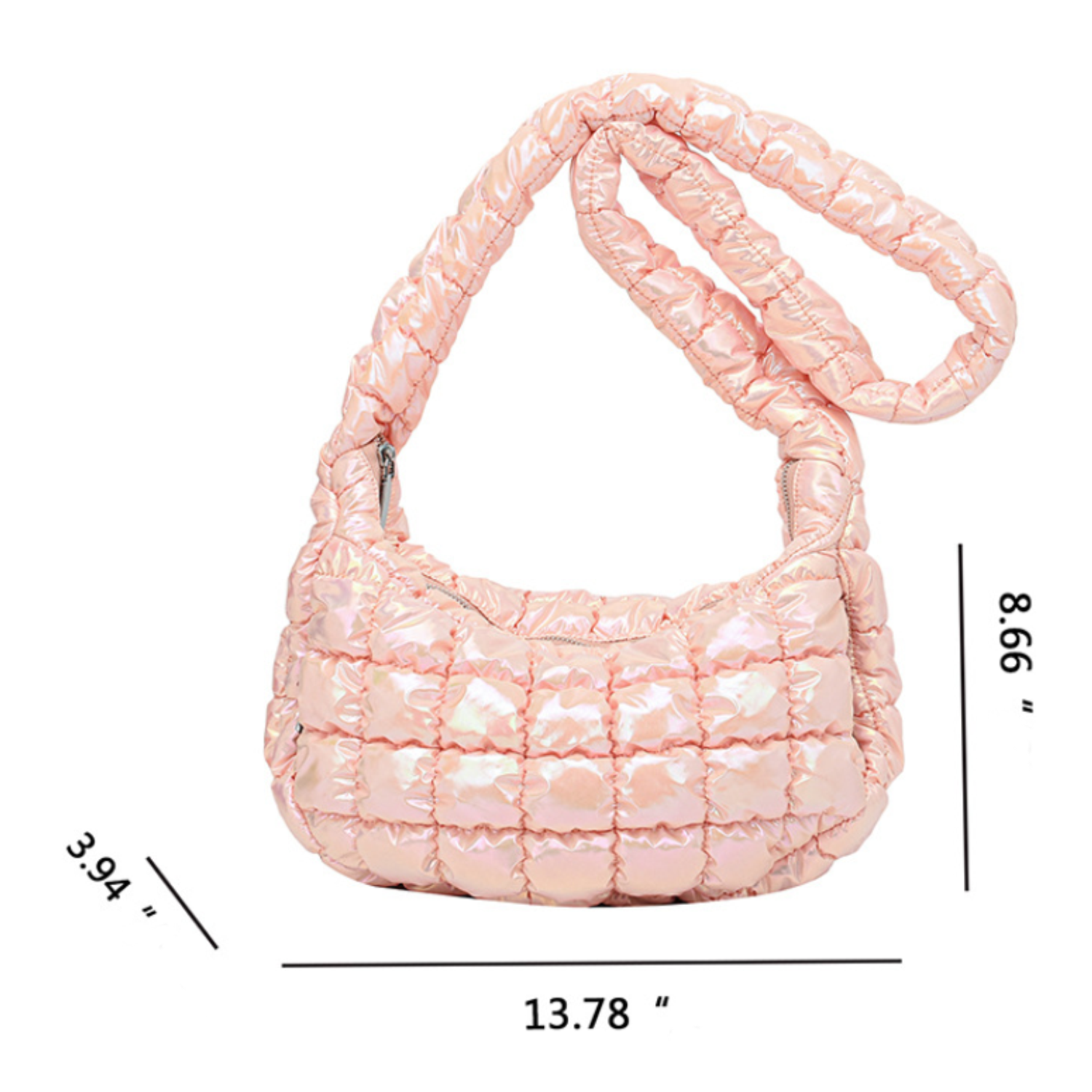 Soft Wrinkled Shiny Nylon Crossbody Bag 9