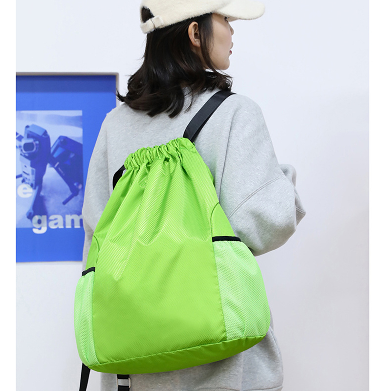 Oxford Sports Fitness Drawstring Backpack w/ Side Pockets 13