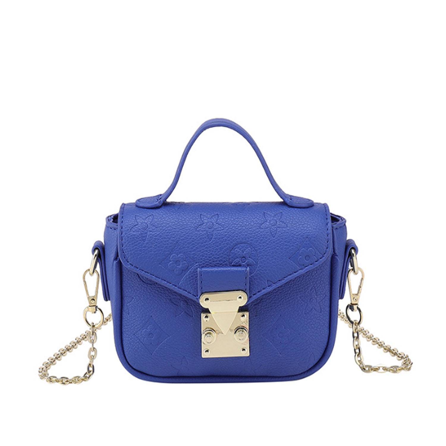 PU Leather Shoulder Bag w/ Metal Chain Strap 4