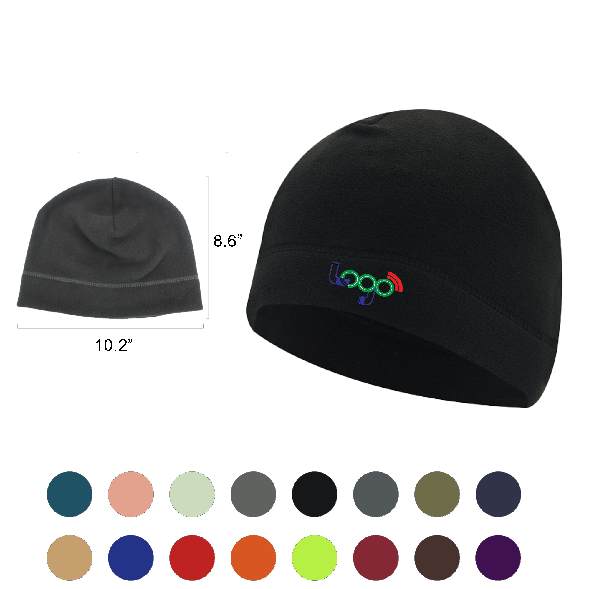 Polar Fleece Winter Beanie Hat 2