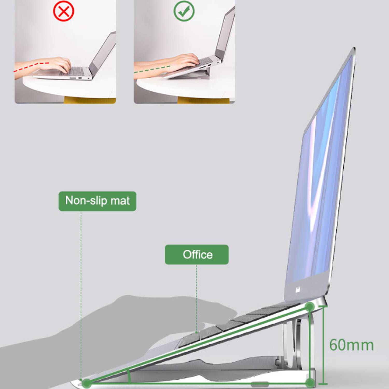 Foldable Glasses Shape Laptop Stand For 10-15.6" 4