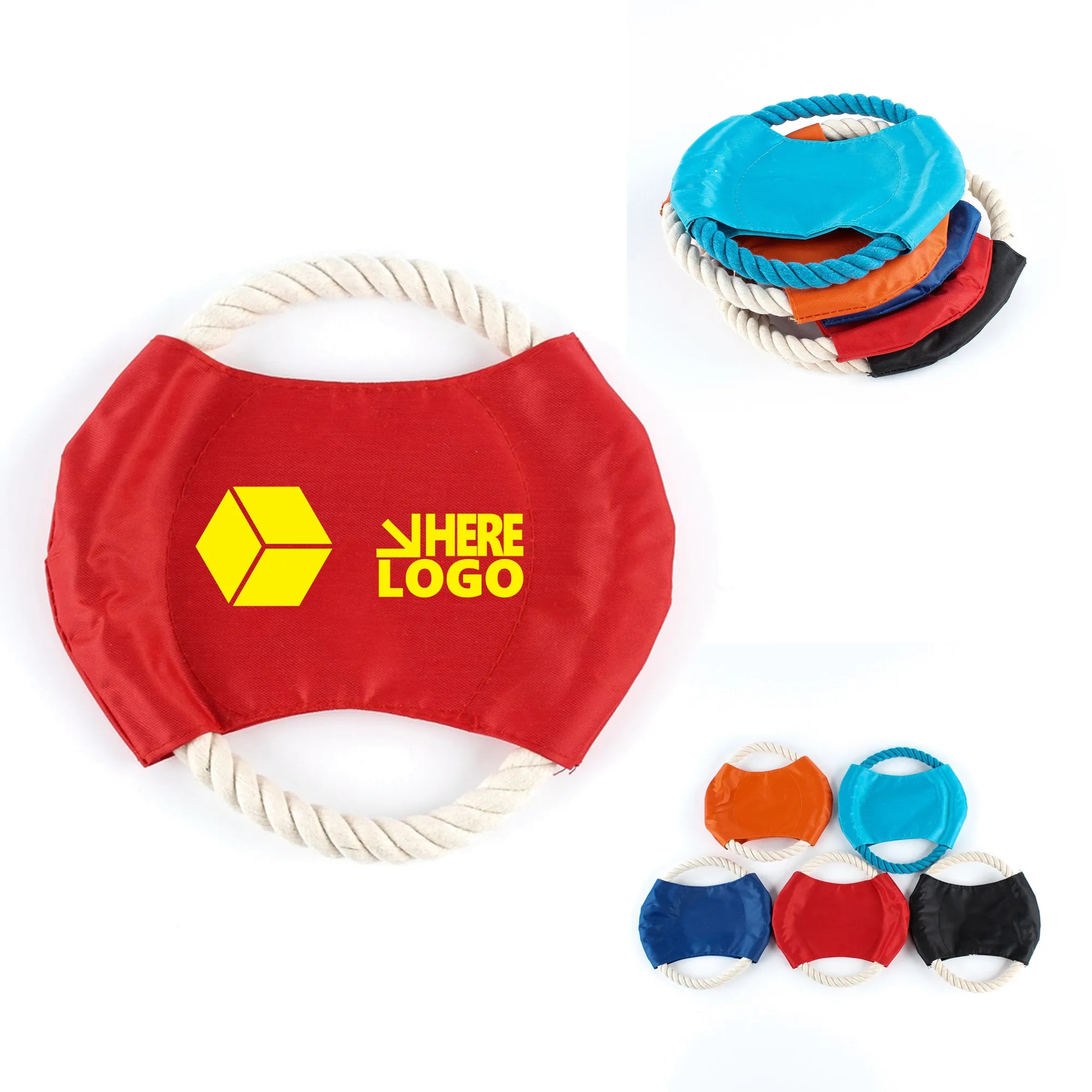 Pet Dog Flying Daisc Round Rope Toy 3