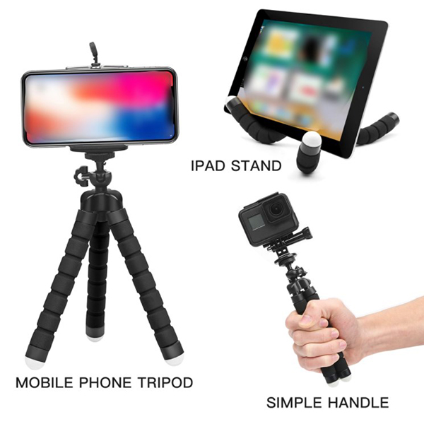 Phone Holder Flexible Octopus Tripod Selfie Bracket 4
