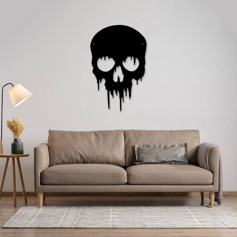 Halloween Skull Head Party Decor Metal Wall Decoration 4