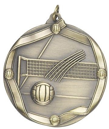 Volleyball Die Cast Medal, 2 1/4" 2