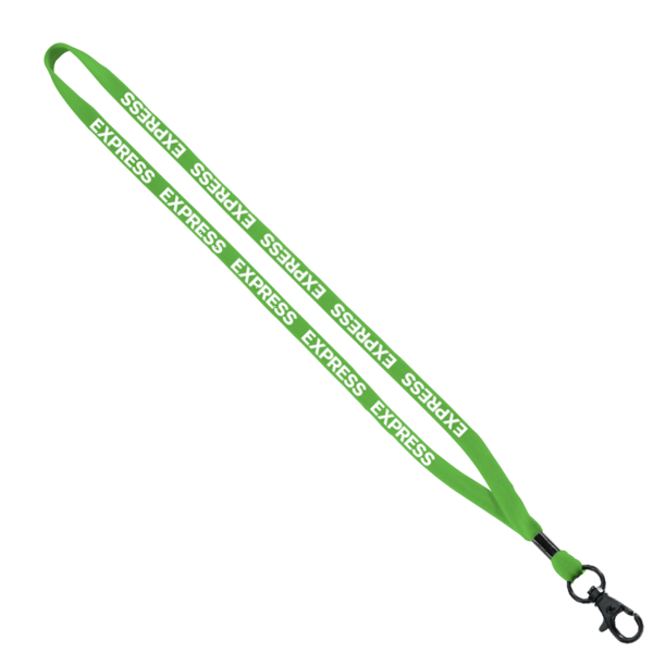 1/2" Cotton Lanyard with Metal Crimp & Split-Ring 124