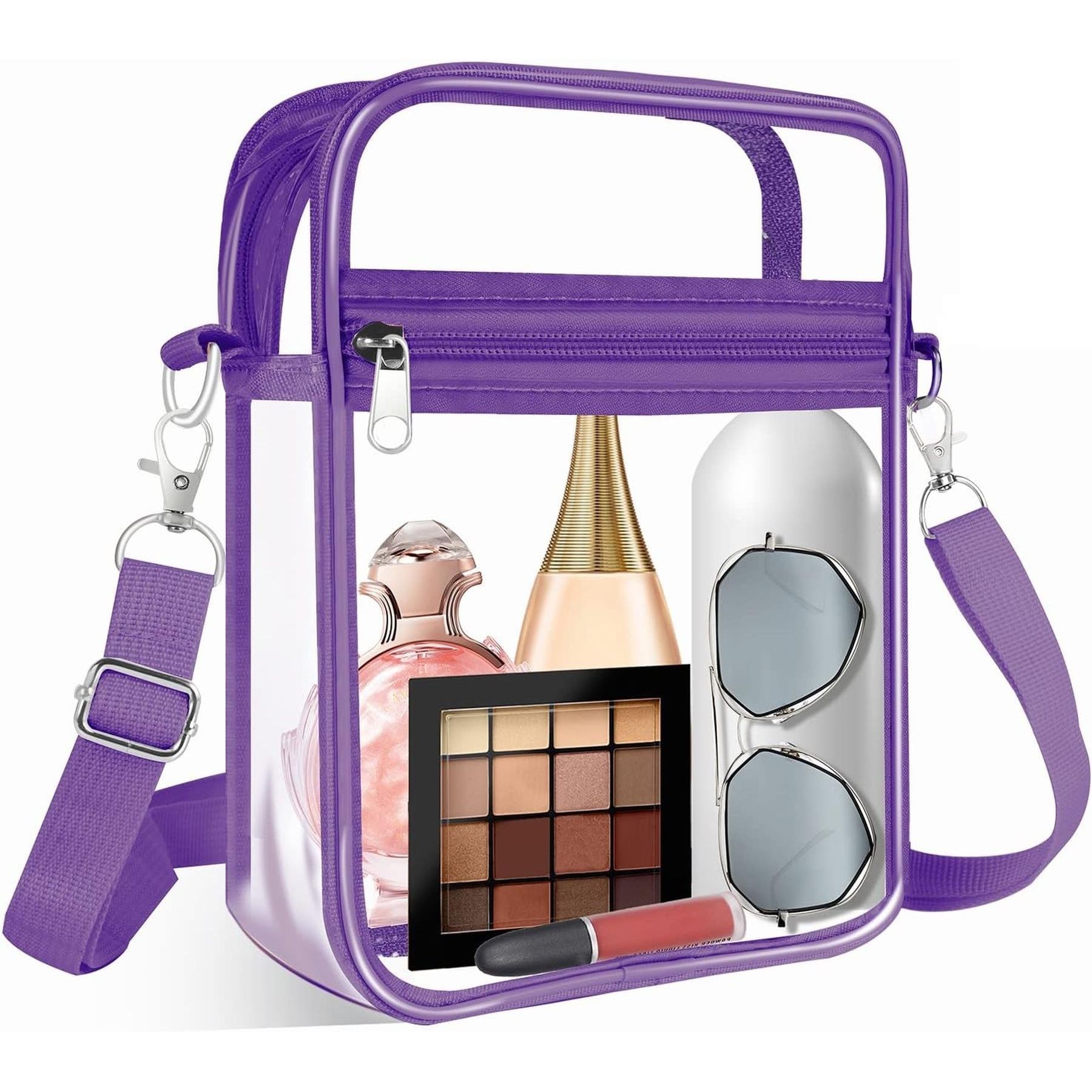 Big Size Stadium Approved Transparent Pvc Cross Body Bag 11