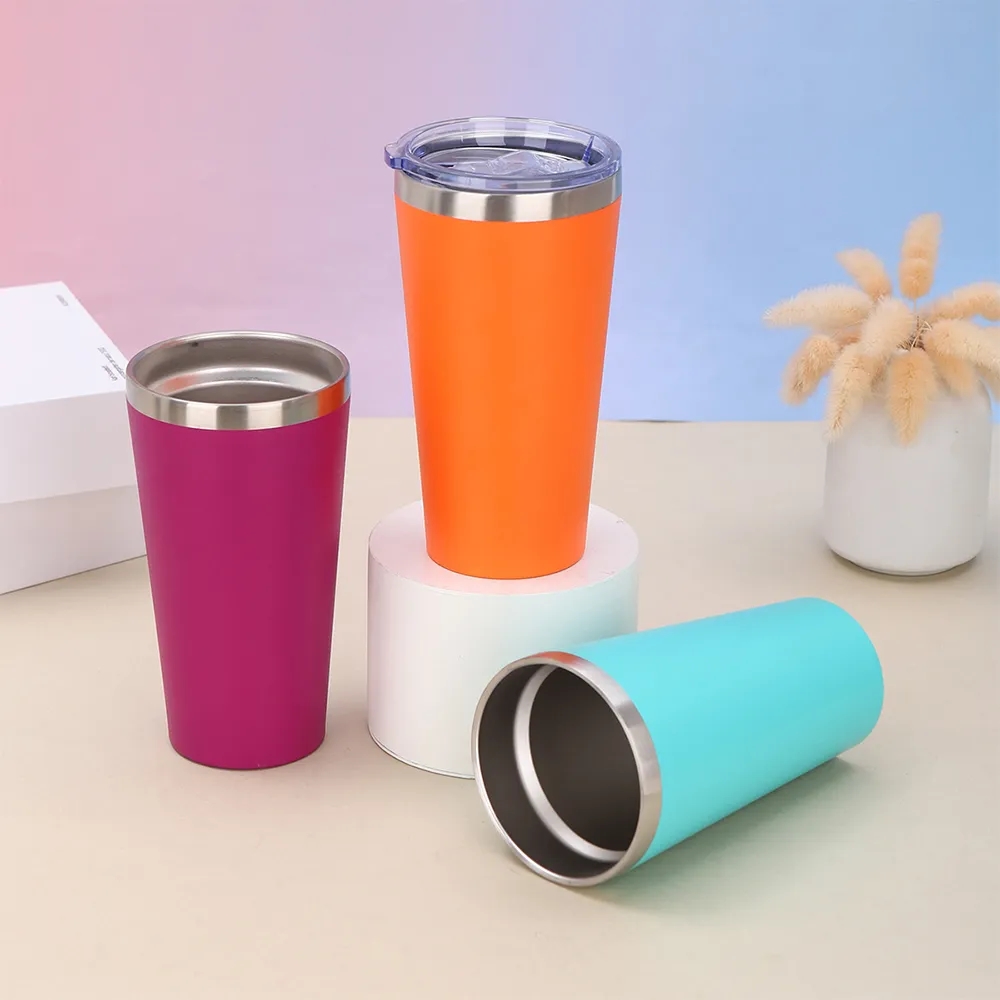 Travel Coffee Tumbler 16 oz Insulated Mug with Lid Outdoor 12