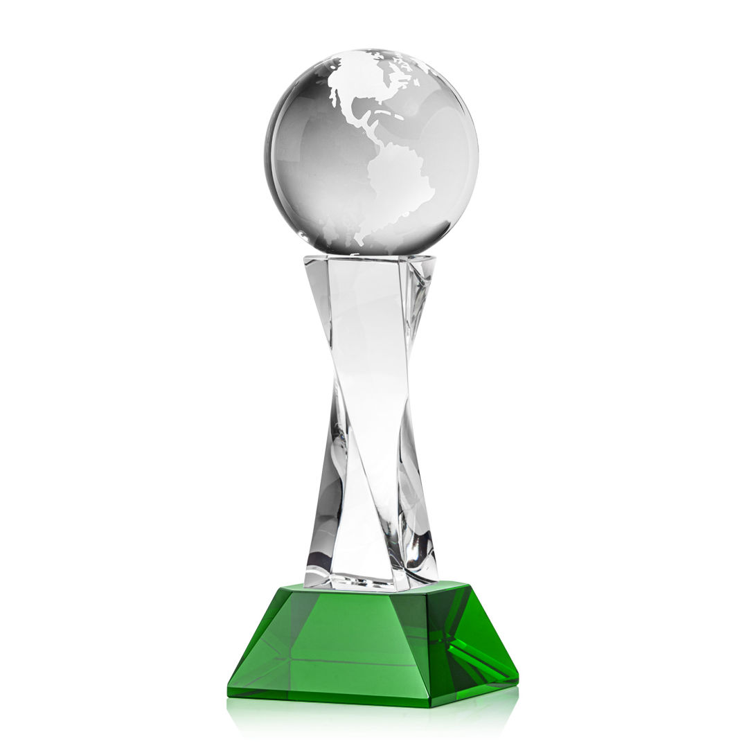 Globe Award on Langport Base - Green 3
