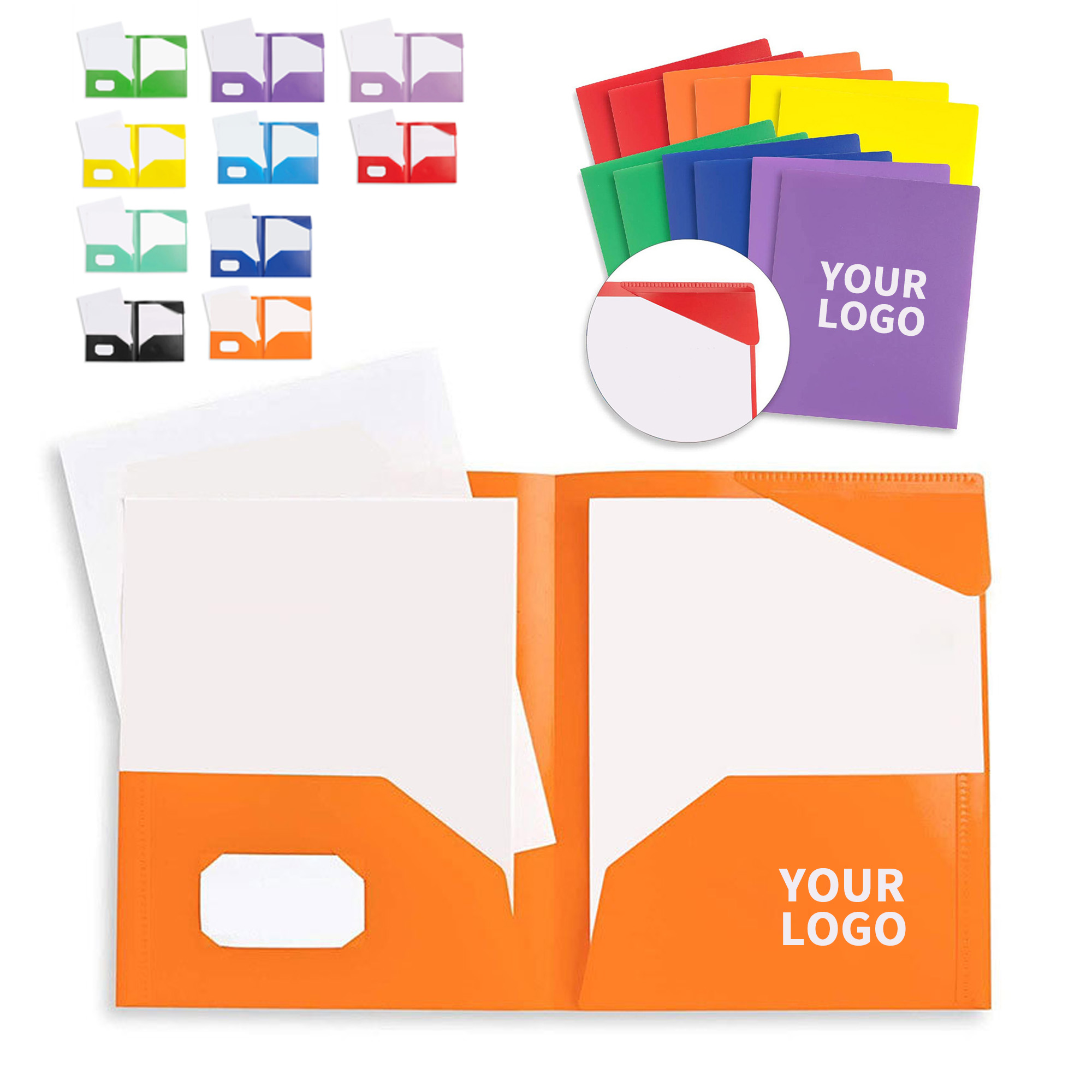 Plastic Two Pocket Folder 12
