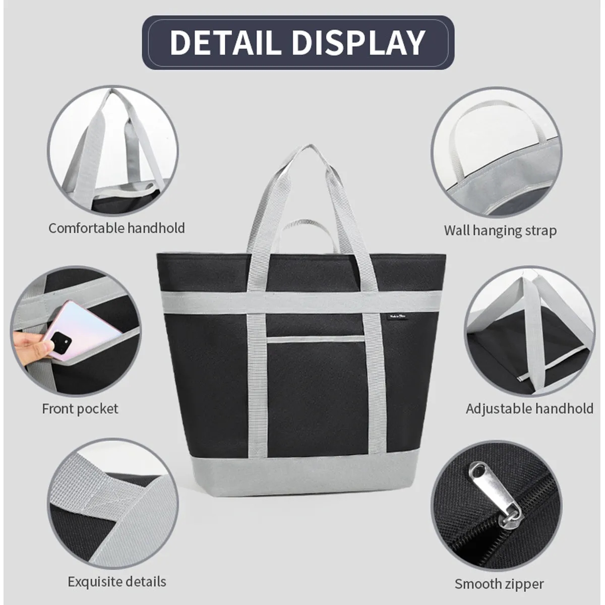 Outdoor Picnic Insulated Tote Aluminum Foil Thermal Bag 7