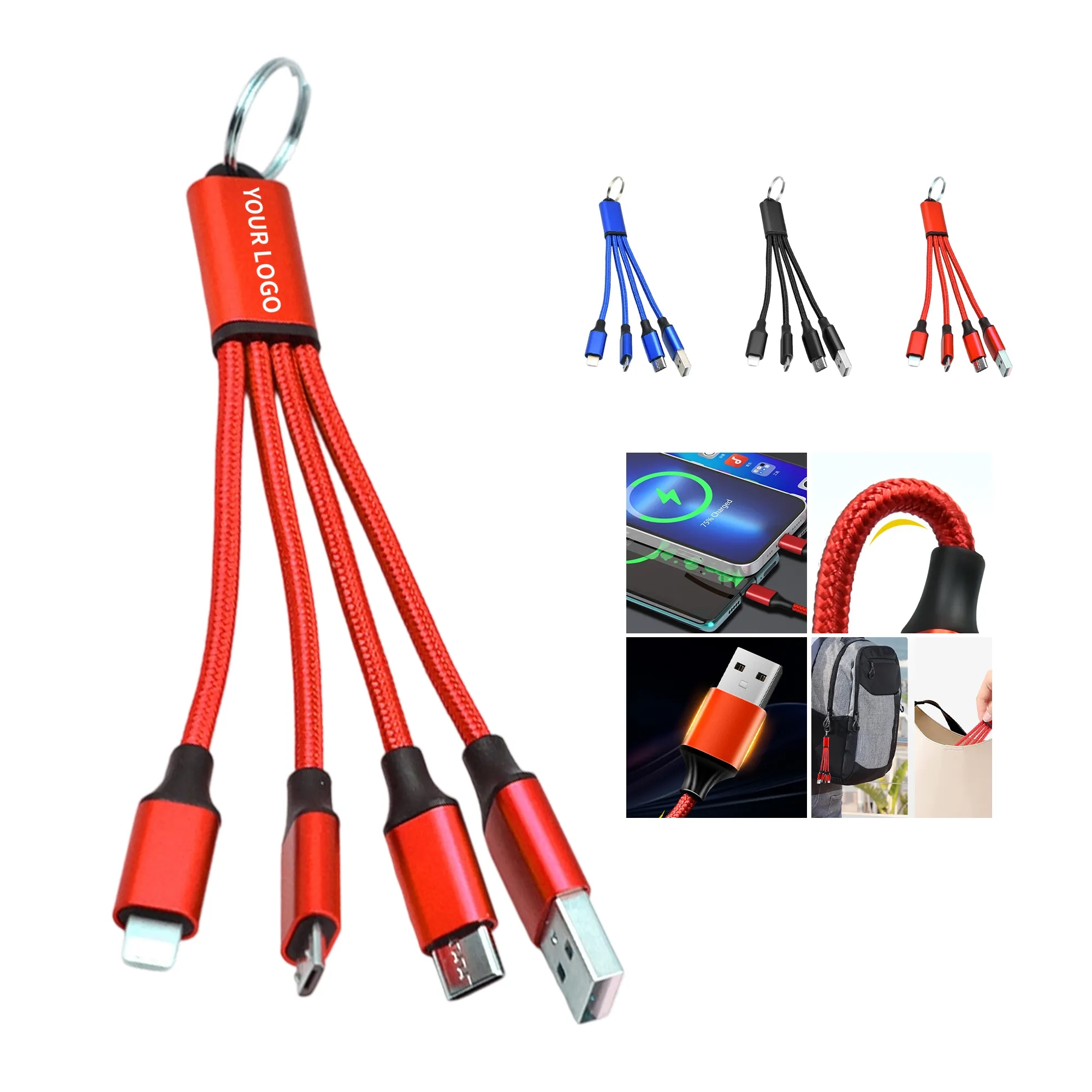 Keychain Charging Cable 4-In-1 2