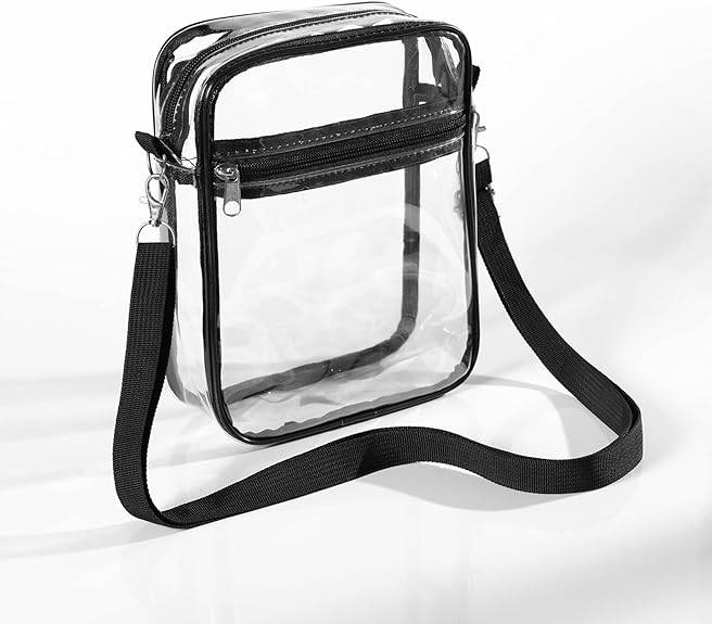 PVC Clear Crossbody Purse for women,With front pocket 6