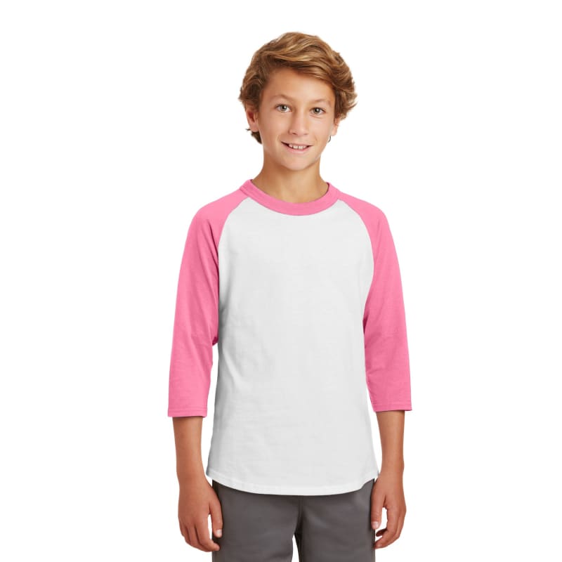 Sport-Tek Youth Colorblock Raglan Jersey. 16