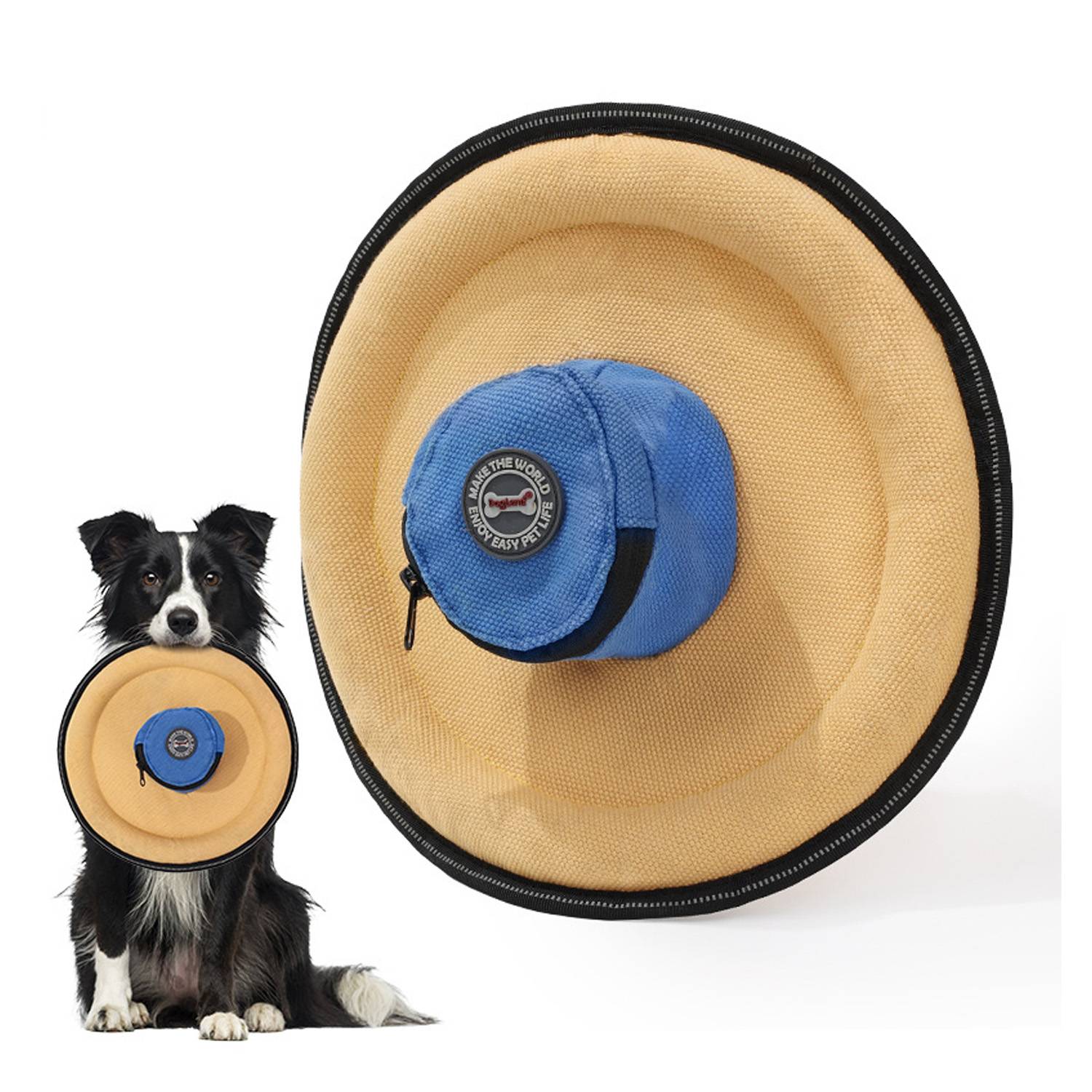 Dog Flying Disc Training Toy w/ Treat Bag 6
