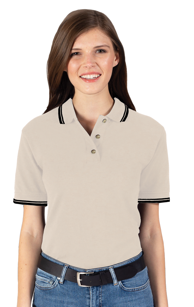 Ladies' Superblend Tipped Pique Polo 7