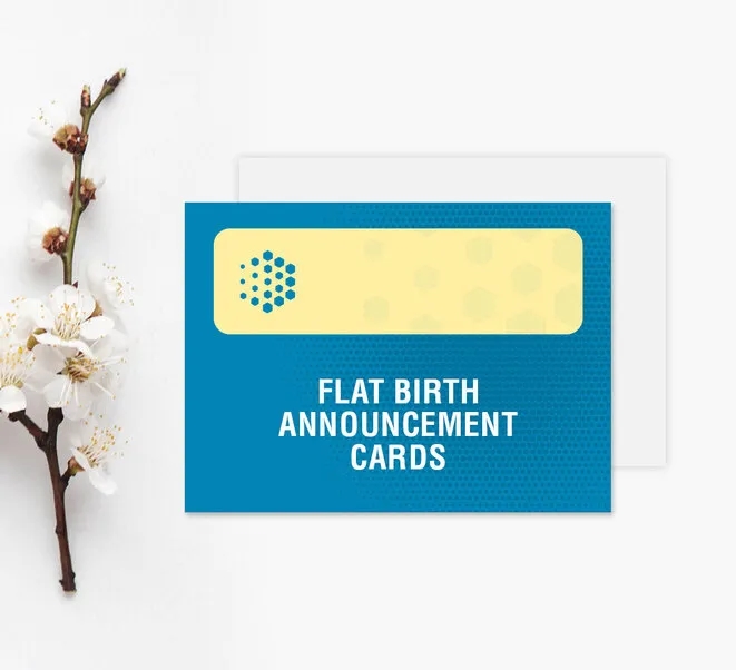 Flat Birth Announcement Cards (4" x 6") 2