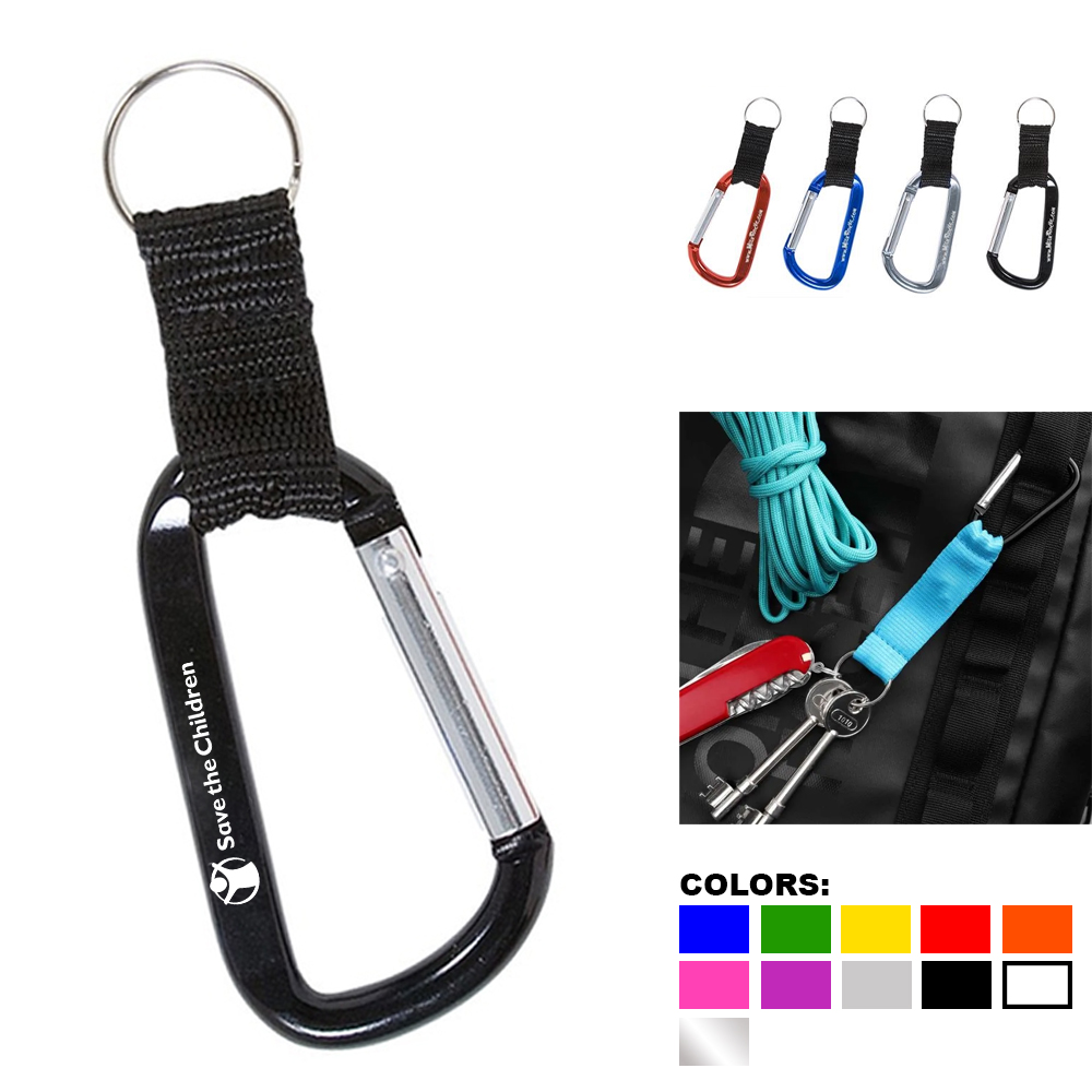 Carabiner W/ Woven Strap 12