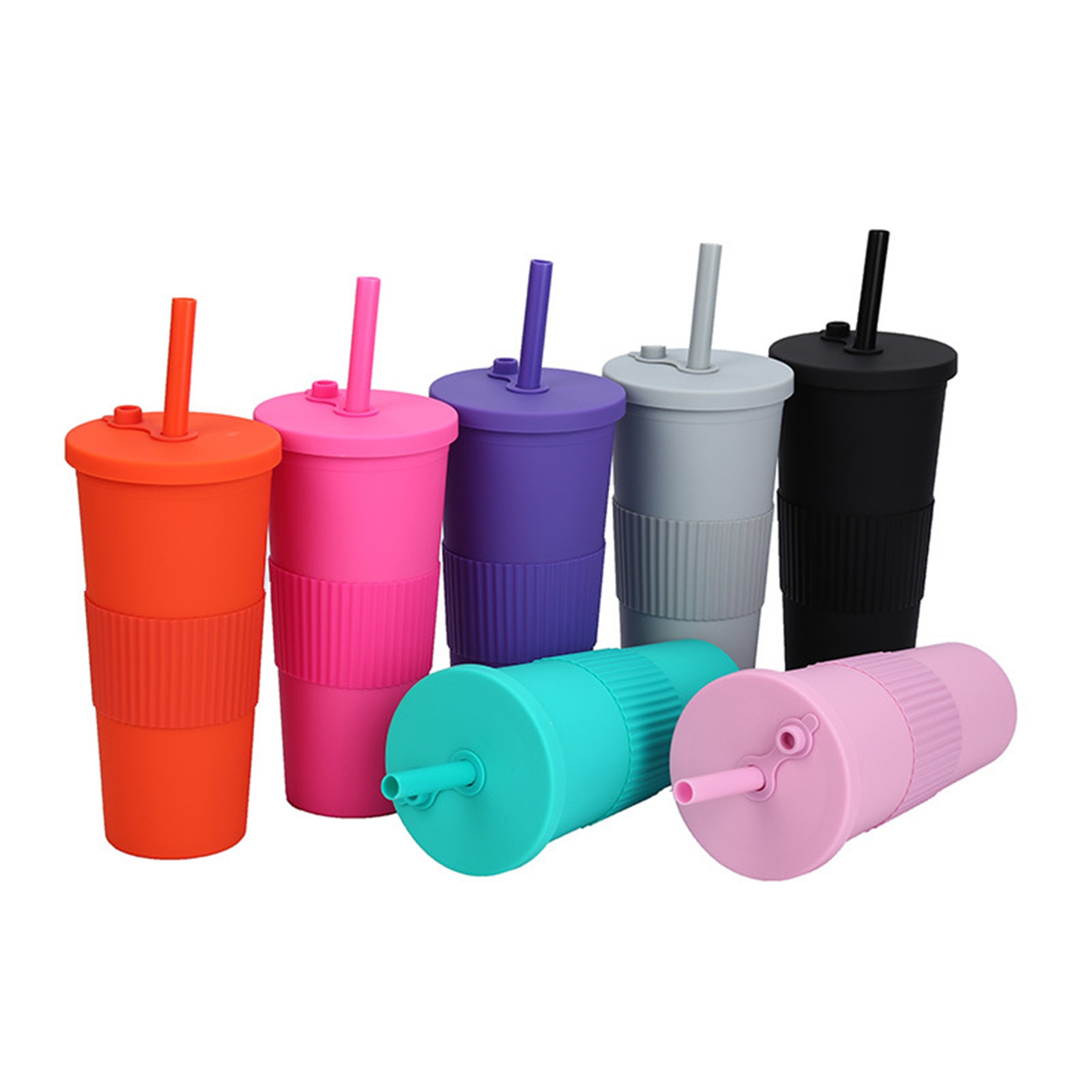 24oz Double Wall Cup With Lid And Straw 2