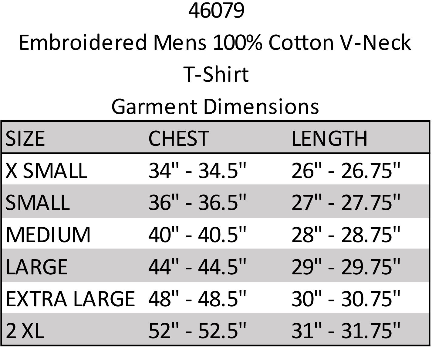 MENS V-NECK T-SHIRT EMBROIDERED 12