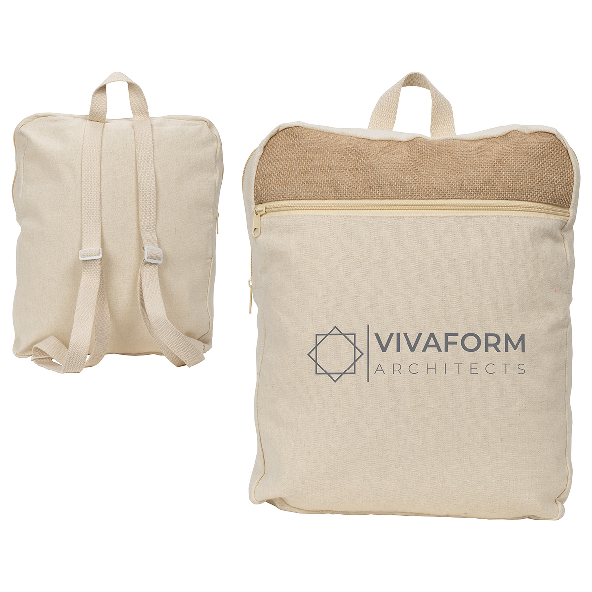 Savanna Jute & Recycled Cotton Backpack 8