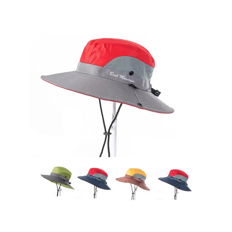Folding Outdoor Sun Visor Net Wide Brim Beach Hat 2