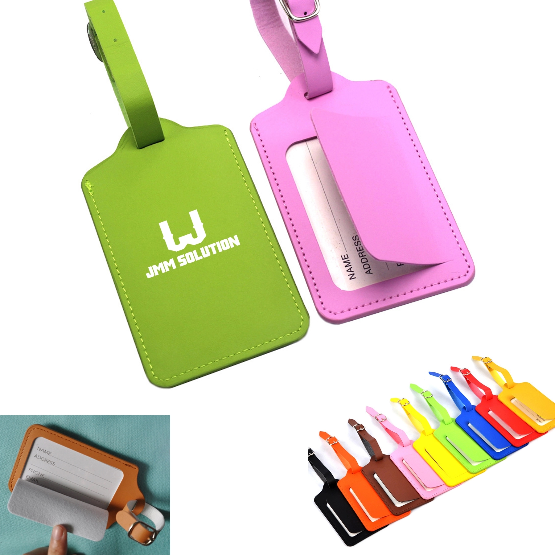 Leather Luggage Bag Case Tags 1