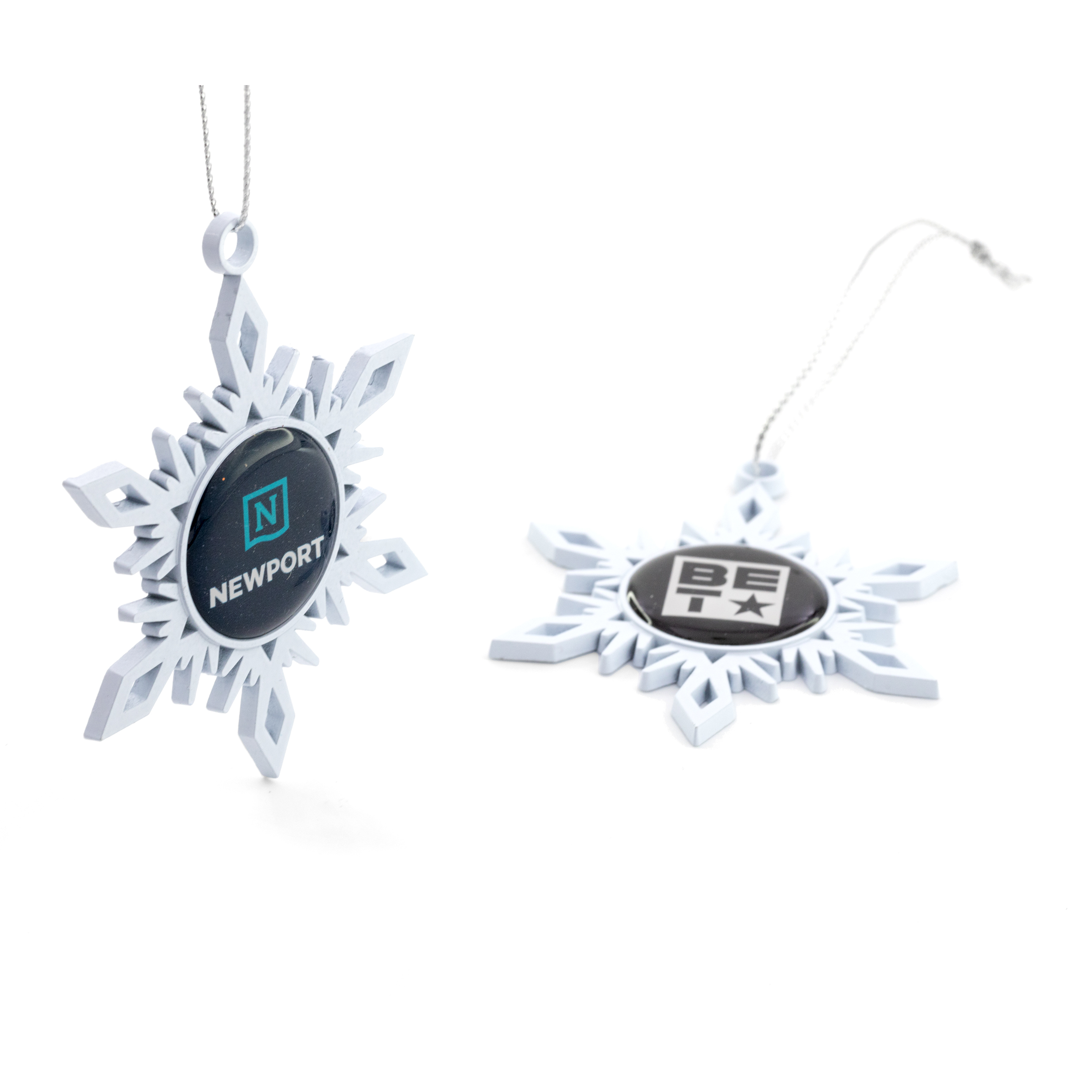 White Snowflake Holiday Ornament 2