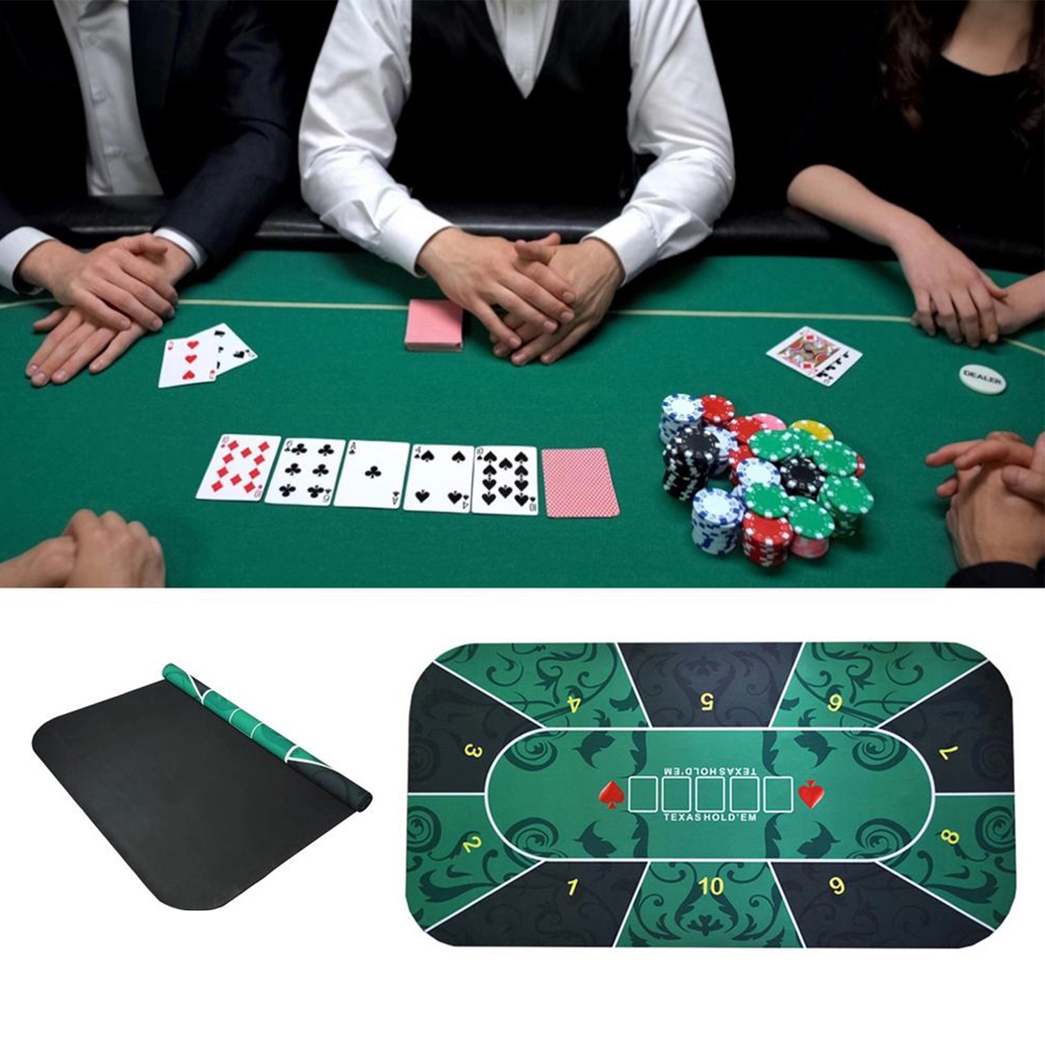 47"*24" Rubber Poker Table Mat 7