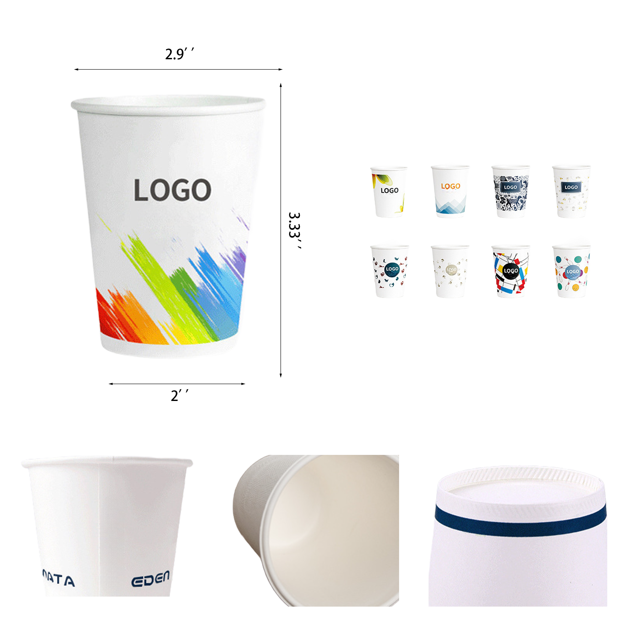 9oz Full Color Custom Paper Cup 2